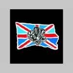 UNION JACK - britská vlajka s botami mikina s kapucou stiahnutelnou šnúrkami a klokankovým vreckom vpredu 